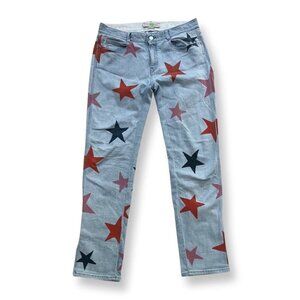 Stella McCartney Stars Print Boyfriend Straight Jeans Size 30 / MALOP